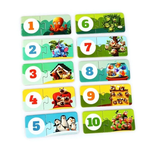 Puzzle Moi Przyjaciele zwierzątka nauka matematyki liczenia