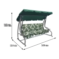 Huśtawka Ogrodowa Leżanka regulowany daszek Liście Monstery 8078