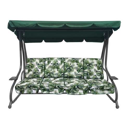 Huśtawka Ogrodowa Leżanka regulowany daszek Liście Monstery 8078