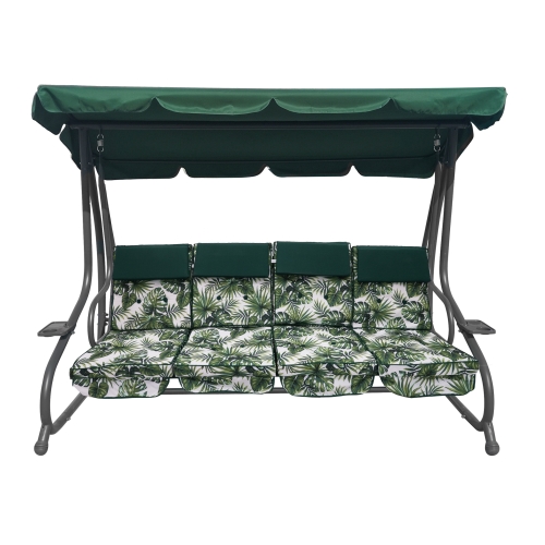 Huśtawka Ogrodowa Leżanka regulowany daszek Liście Monstery 8078Huśtawka Ogrodowa Leżanka regulowany daszek Liście Monstery 8078