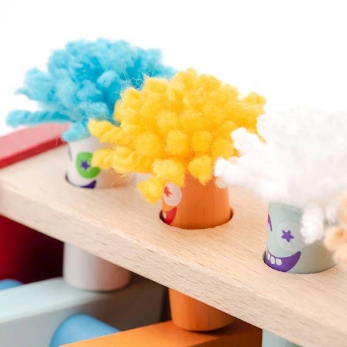 Skaczące Klauny Drewniana Gra Edukacyjna