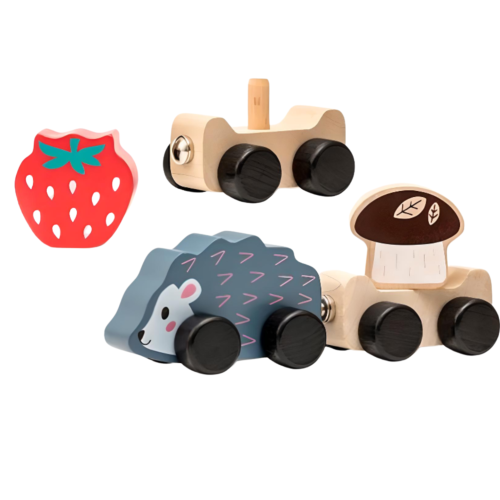 Klocki Drewniane Magnetyczne Uroczy Jeż Jeżyk