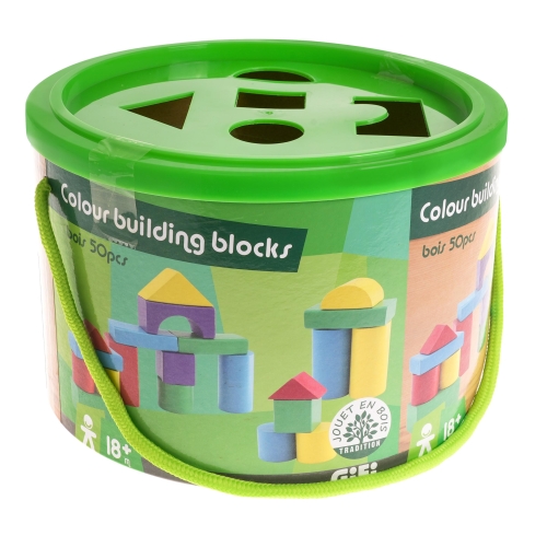 Drewniany Zestaw Klocków 50 el