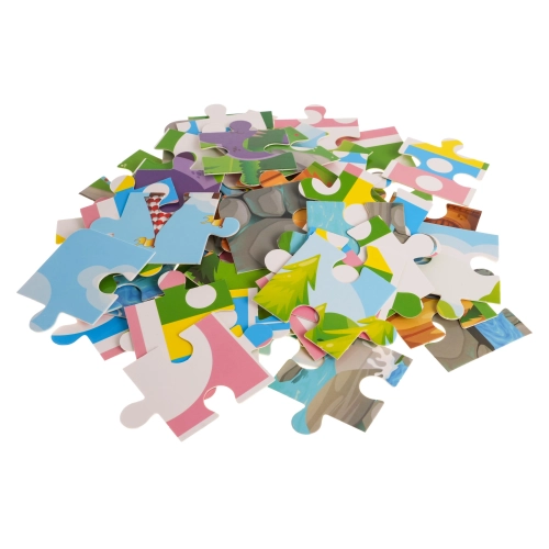 Drewniany zestaw Klocków Zamek z Rycerzami