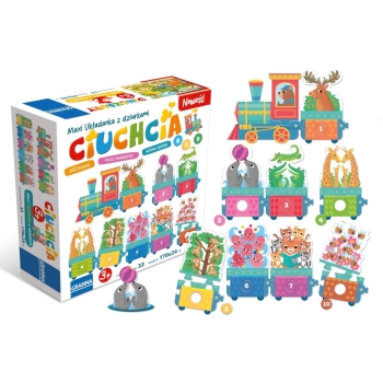 Maxi puzzle Ciuchcia z dziurką Gra Logiczna GRANNA 00443