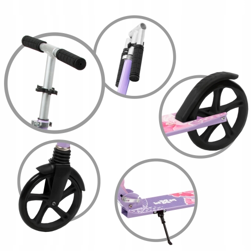 Hulajnoga miejska Dwukołowa Składana 100 kg WXM DRIFF Hibiscus