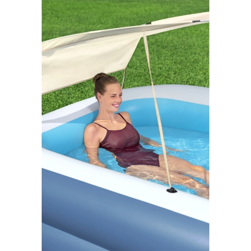 Rodzinny Basen dmuchany 254x178x140cm BESTWAY Ochrona UV + Ruchomy Daszek