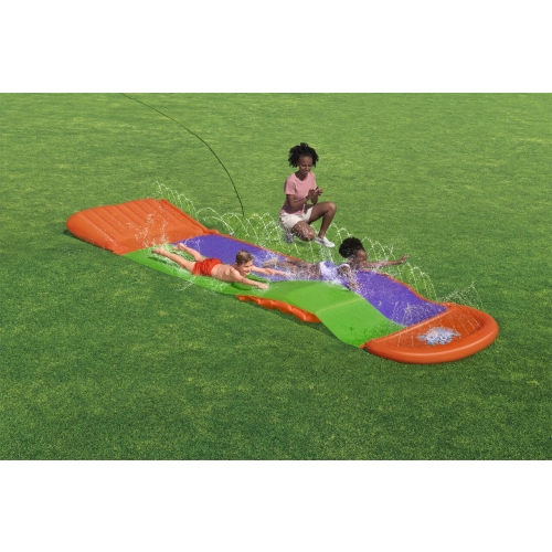 Podwójny Ślizg wodny SplashCoaster BESTWAY Tor 488cm Spryskiwacze Rampa