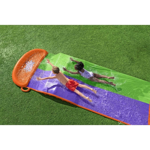 Podwójny Ślizg wodny SplashCoaster BESTWAY Tor 488cm Spryskiwacze Rampa