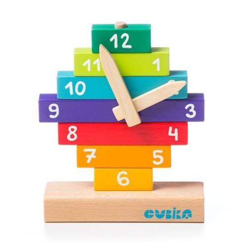 Zegar Sorter Drewniany Klocki Cyfry Zestaw Do Nauki Dla Dzieci