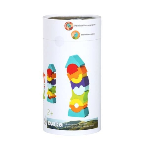 Krzywa Wieża Układanie Klocków Drewniany Zestaw