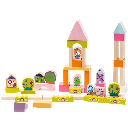 Zestaw Klocków Drewnianych Świat Księżniczek