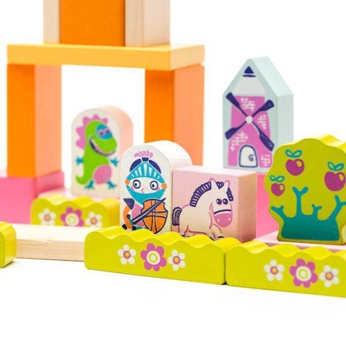 Zestaw Klocków Drewnianych Świat Księżniczek