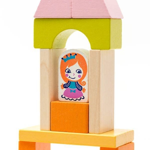 Zestaw Klocków Drewnianych Świat Księżniczek