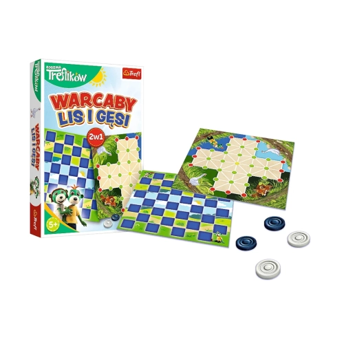 Gra Planszowa 2w1 Warcaby + Lis i Gęsi