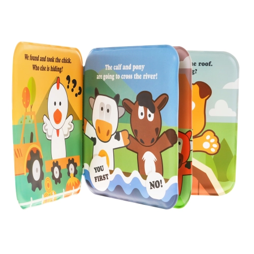 Zestaw 5 Gumowych Pacynek na palce + Książeczka Farma