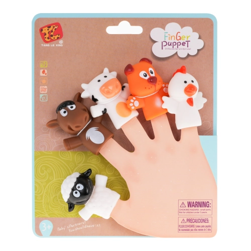 Zestaw 5 Gumowych Pacynek na palce FarmaZestaw 5 Gumowych Pacynek na palce Farma