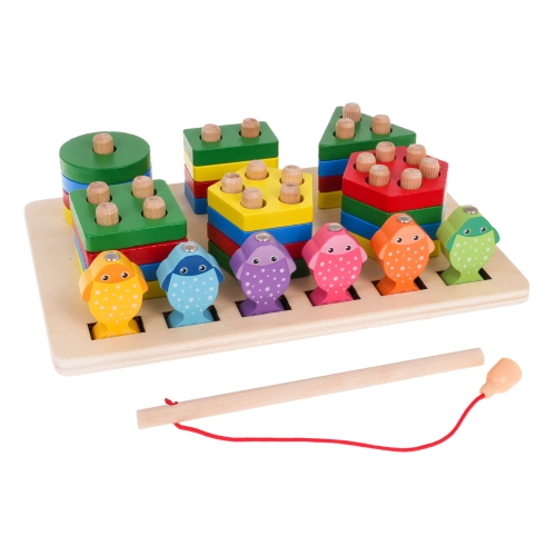 Drewniana Zabawka Edukacyjna 2w1 dla dzieci