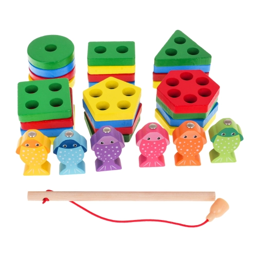 Drewniana Zabawka Edukacyjna 2w1 dla dzieci