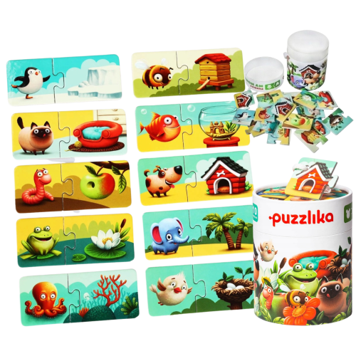 Puzzle Zestaw Gdzie Mieszkają Zwierzęta