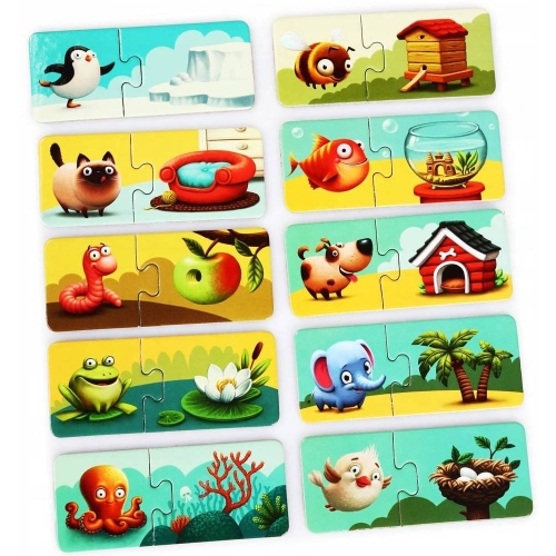 Puzzle Zestaw Gdzie Mieszkają Zwierzęta