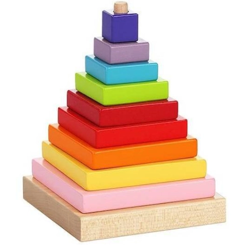 Kolorowa Drewniana Piramida