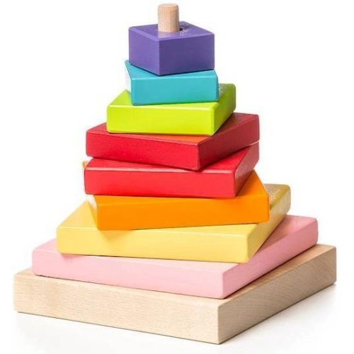 Kolorowa Drewniana Piramida