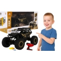 Metalowy Mega Crawler 1:8 z pilotem i pudełkiem, napęd 4x4, terenowy RC.