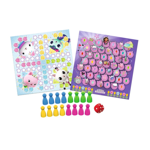 Gra klasyczna 2w1 Chińczyk, Węże i drabiny Koci Domek Gabi 02590