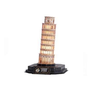 Puzzle 3D LED Krzywa wieża w Pizie Cubic Fun L535H