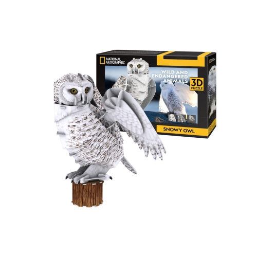 Puzzle 3D National Geographic Puchacz Śnieżny Cubic Fun DS10796H