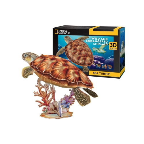 Puzzle 3D Zwierzęta Żółw Morski Cubic Fun DS1080H