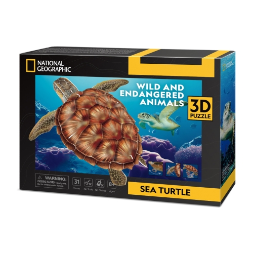 Puzzle 3D Zwierzęta Żółw Morski Cubic Fun DS1080H