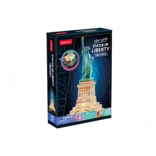 Puzzle 3D LED Statua Wolności Cubic Fun L536H