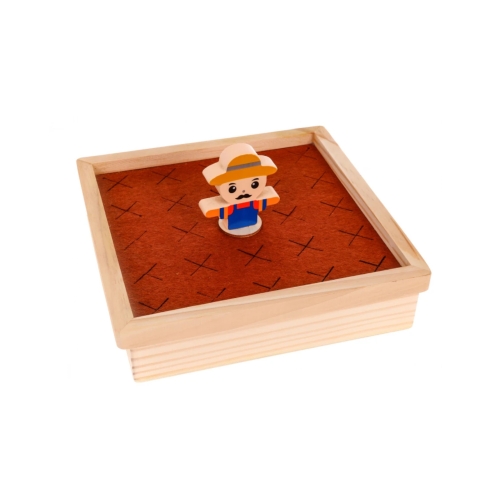 Drewniana gra pamięciowa 2w1