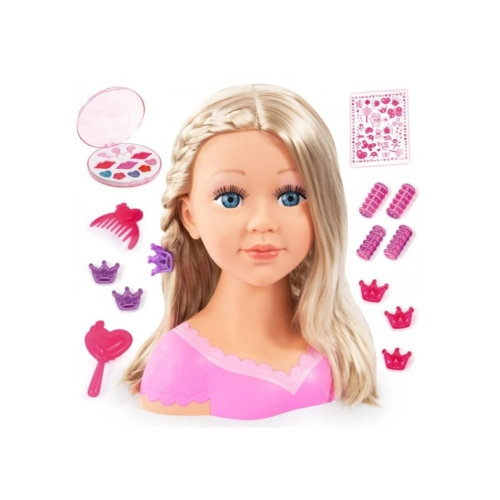 Lalka głowa do stylizacji blondynka Charlene Super Model Bayer 0880