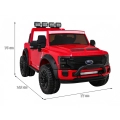 Ford Super Duty Czerwony Auto Na akumulator SX2088