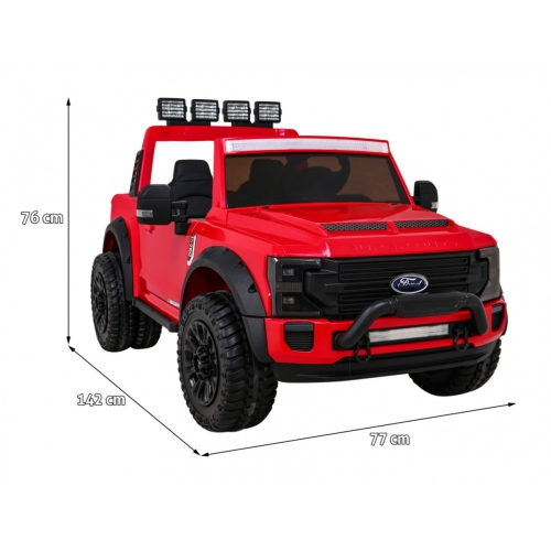 Ford Super Duty Czerwony Auto Na akumulator SX2088