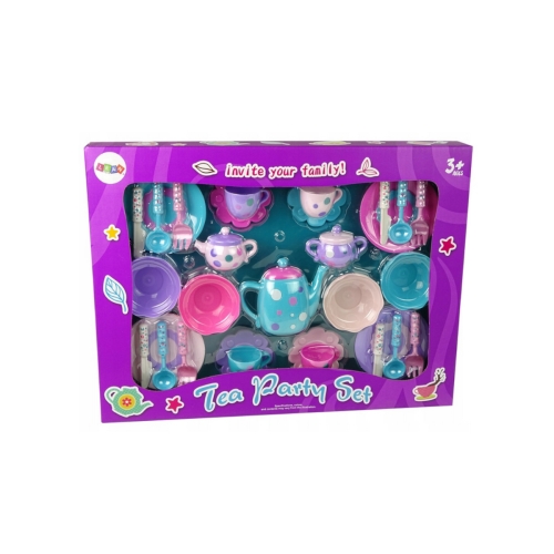 Zestaw do herbaty talerzyki sztućce dla dzieci 10078