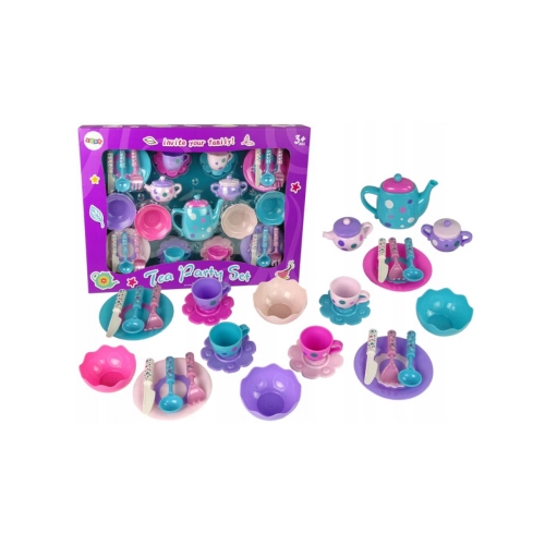 Zestaw do herbaty talerzyki sztućce dla dzieci 10078