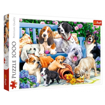 Trefl Puzzle 1000el Psy W Ogrodzie 10556