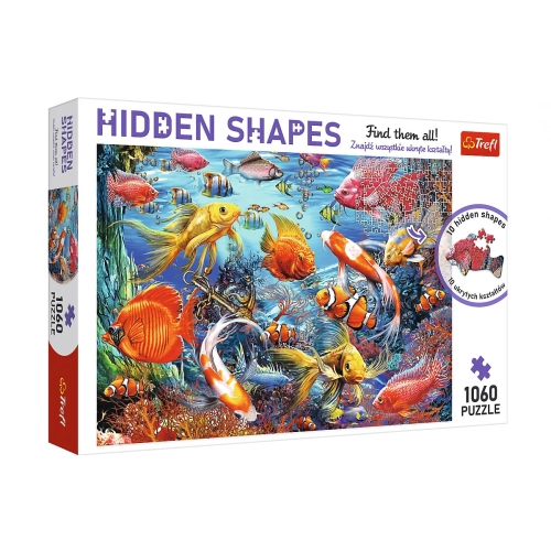 Trefl Puzzle 1060el Podwodne życie Hidden Shapes 10676