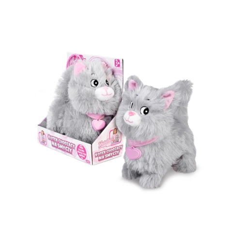 Chodzący Kotek Na Smyczy Szary Natalia 121371