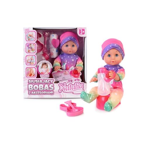Lalka Natalia Bobas siusiający 30cm z akcesoriami 121876