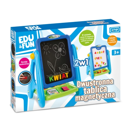 Tablica Dwustronna 2w1 magnes kreda 125706
