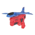 Pistolet z Wyrzutnią Czerwony + Samolot styropianowy Niebieski dla dzieci 127-19.CR