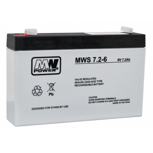 Części pojazdy akumulator 6V 7,2AH