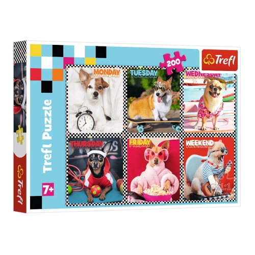 Puzzle 200el Wesołe Psy Trefl 13279