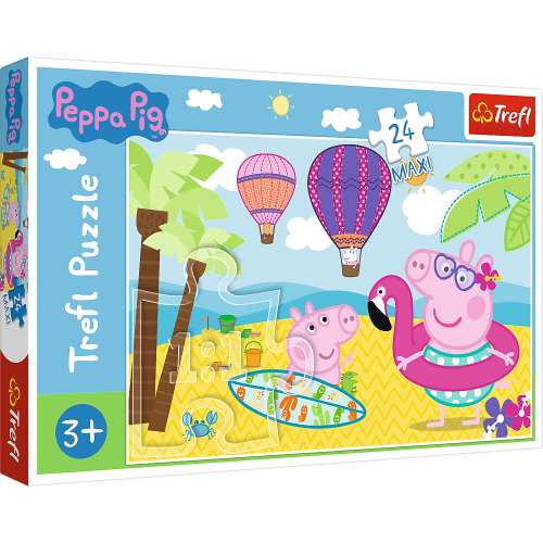 Trefl Puzzle Maxi 24el. Świnka Peppa na Wakacjach 14293