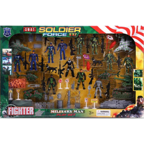 Zestaw Wojskowy XXL Figurki Broń Pojazdy Artyk 145926